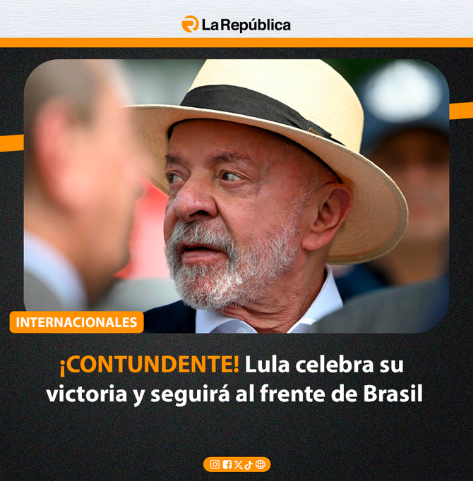 ¡CONTUNDENTE! Lula celebra su victoria y seguirá al frente de Brasil - Cover Image